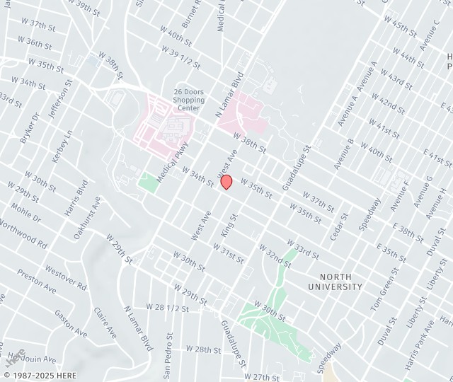 Location Map: 720 W 34th St, Austin, TX 78705